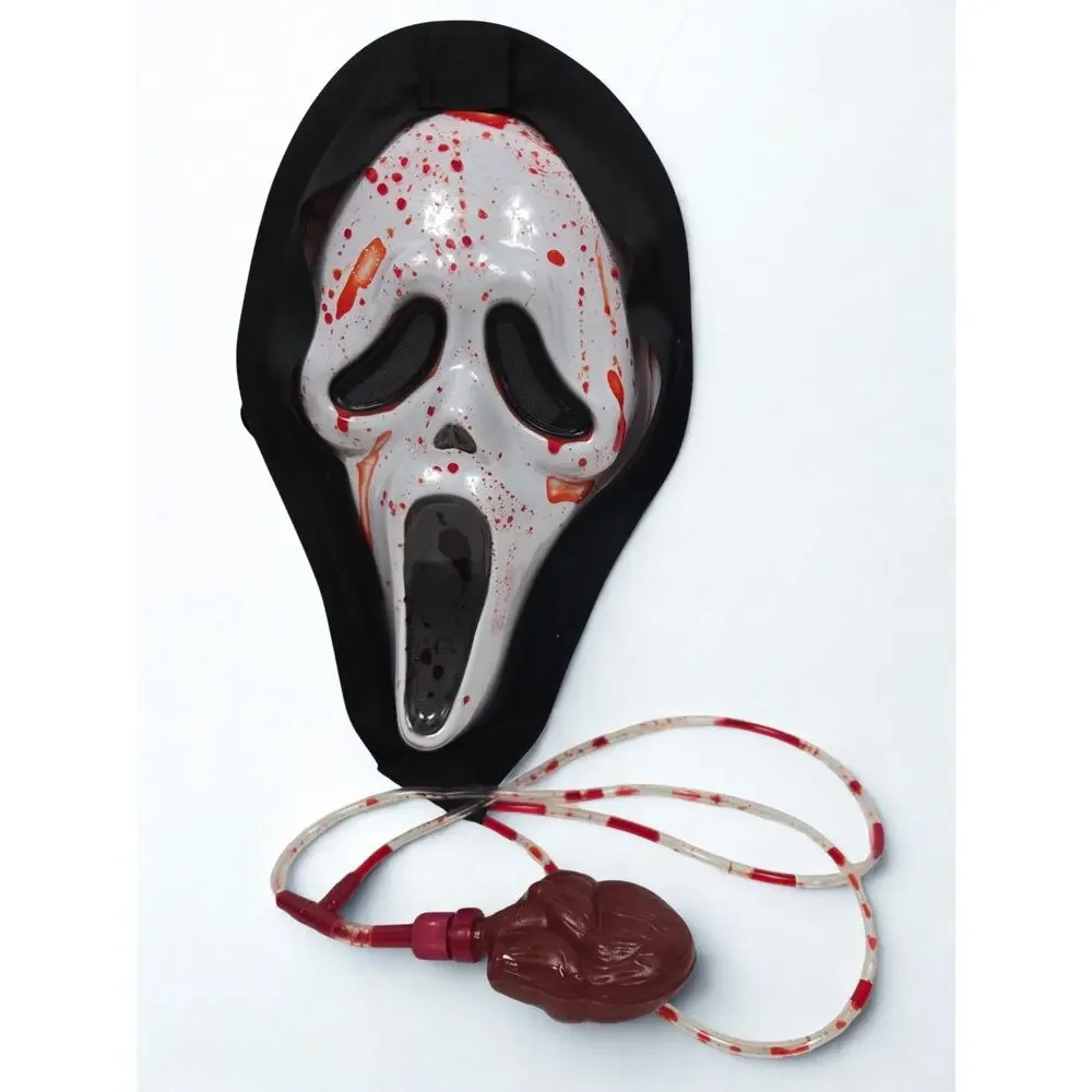 Ghostface Scream Mask Horror Movie Prop Vintage Pump Blood FX Collector Item